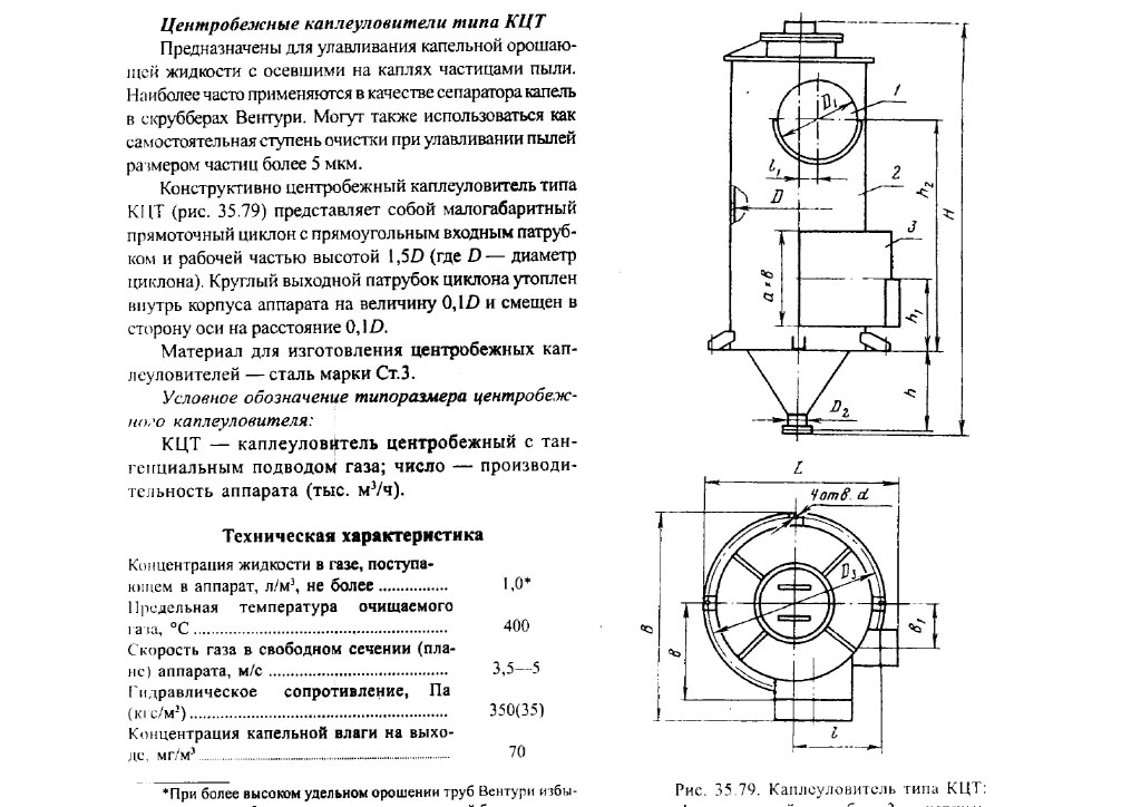 Чертеж каплеуловителя КЦТ в Кемерово